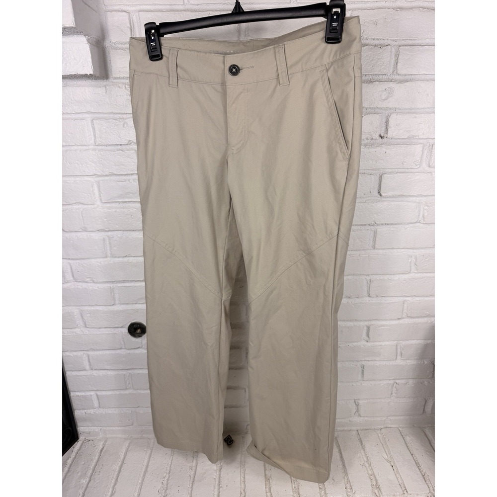 Columbia Omni-Shield Pants Womens 8 Short Beige Stretch Hiking Outdoor Gorpcore